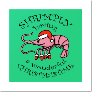 Christmas Shrimp Pun Posters and Art